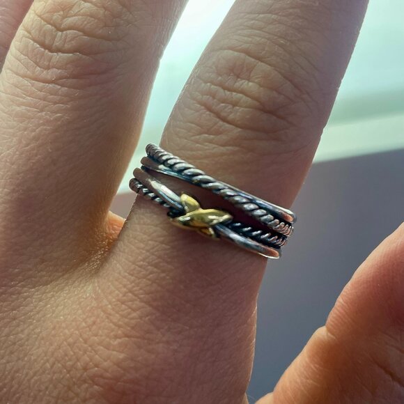 DAVID YURMAN SS AND 18KT - Picture 1 of 5